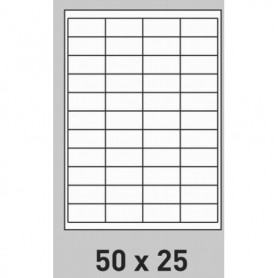 Étiquette 50 x 25 - boite de 500 planchesA4
