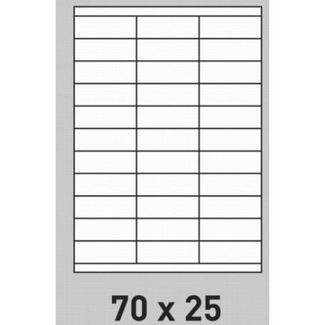 Étiquette 70 x 25 - boite de 100 planches A4