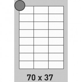 Étiquette 70 x 37 - 100 planches A4 par boite