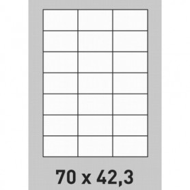 Étiquette 70 x 42.3 - 100 planches A4 par boite