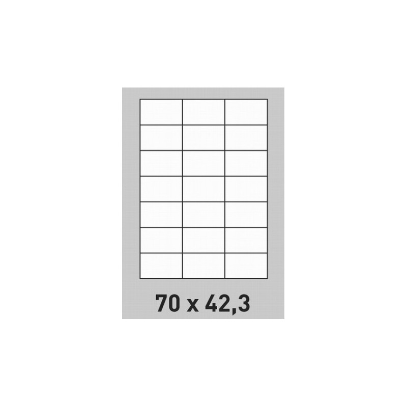 Étiquette 70 x 42.3 - 500 planches A4 par boite