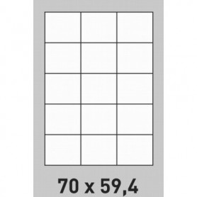 Étiquette 70 x 59.4 - 200 planches A4 par boite