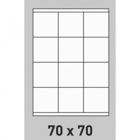 Étiquette 70 x 70 - 200 planches A4 par boite
