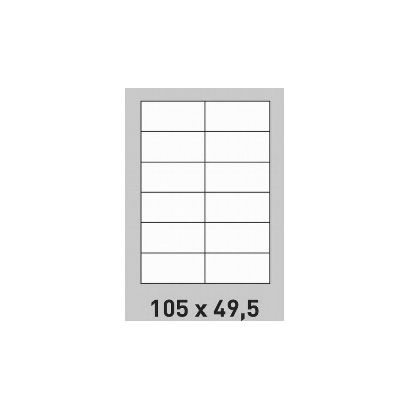 Étiquette 105 x 49.5 - boite de 200 planches A4