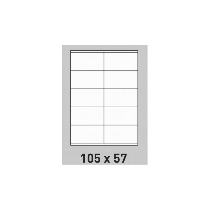 Étiquette 105 x 57 - boite de 100 planches A4