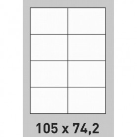 Étiquette 105 x 74.2 - boite de 500 planches A4