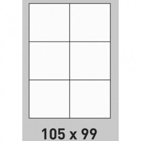 Étiquette 105 x 99 - boite de 100 planches A4