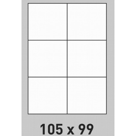 Étiquette 105 x 99 - boite de 500 planches A4