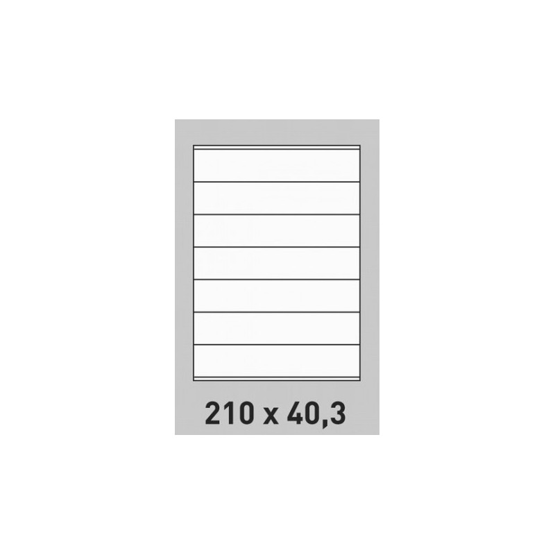 Étiquette 210 x 40.3 - boite de 500 planches A4