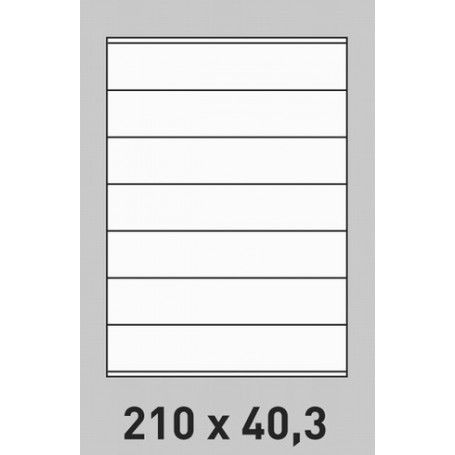 Étiquette 210 x 40.3 - boite de 500 planches A4