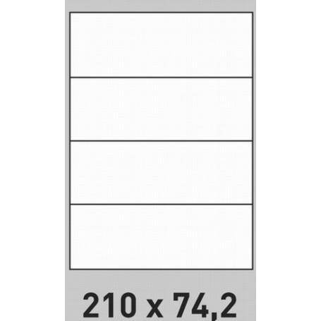Étiquette 210 x 74.2 - 200 planches A4