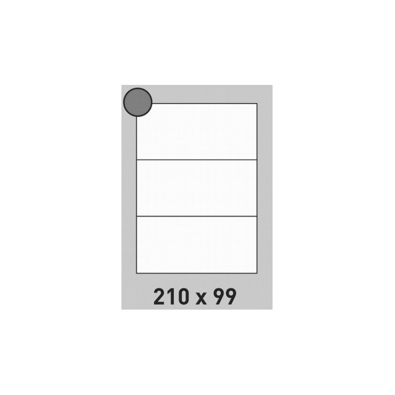 Étiquette 210 x 99 - boite de 500 planches A4