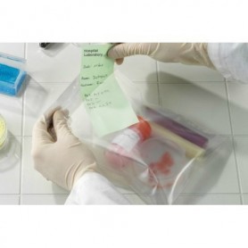 Sachet DOUBLE POCHE fermeture à ZIP 150x200+125 mm