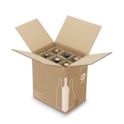 Caisse carton renforcée pour bouteilles