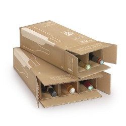 Caisse carton renforcée pour bouteilles