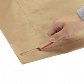 Pochette kraft 130 g/m² "ALLER/RETOUR" À SOUFFLET 340x420 mm