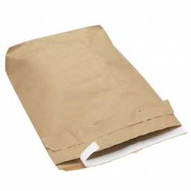 Pochette kraft 130 g/m² "ALLER/RETOUR" À SOUFFLET 340x420 mm