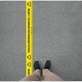 Ruban adhésif PVC imprimé distance de sécurité SOLVANT