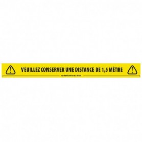 Ruban adhésif PVC imprimé distance de sécurité SOLVANT