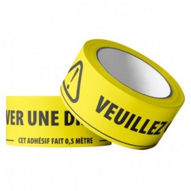 Ruban adhésif PVC imprimé distance de sécurité SOLVANT