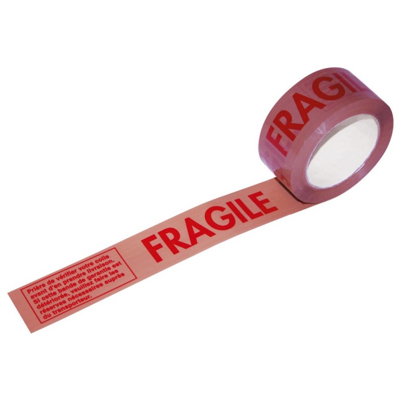 Ruban adhésif polypropylène HAVANE - FRAGILE 48mmx100m
