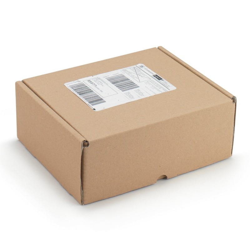 Boîte carton avec fermeture renforcée intérieur blanc 250 X 200 x 100