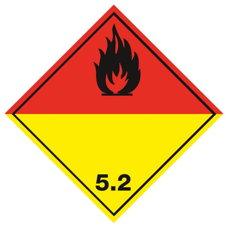 Étiquette pour le transport de matières dangereuses - PEROXYDES ORGANIQUES