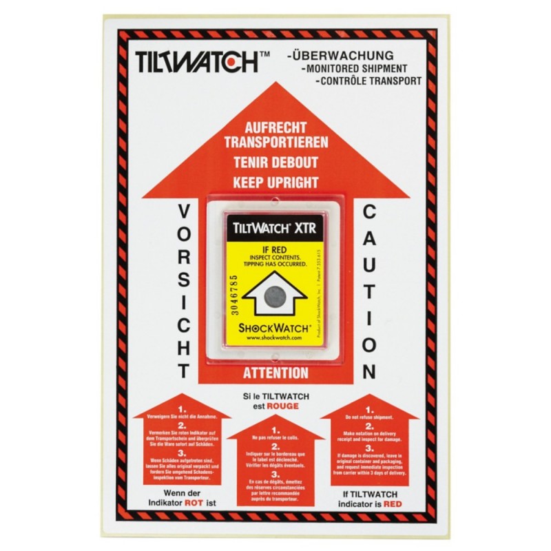 Indicateur de renversement 60 x 75 x 5mm
