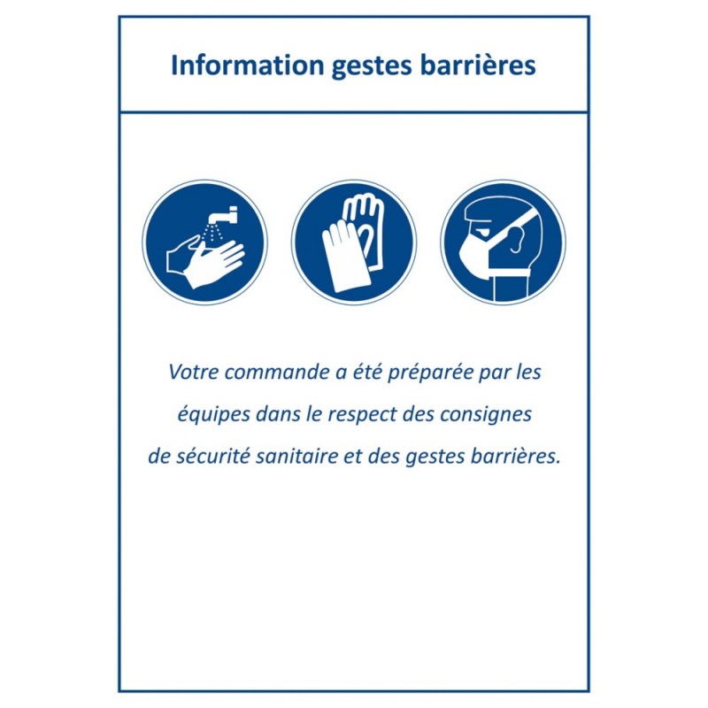 Étiquette gestes barrières INFORMATION GESTES BARRIÈRES