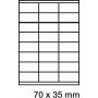 Étiquette adhésive vélin en planche 70 x 35mm
