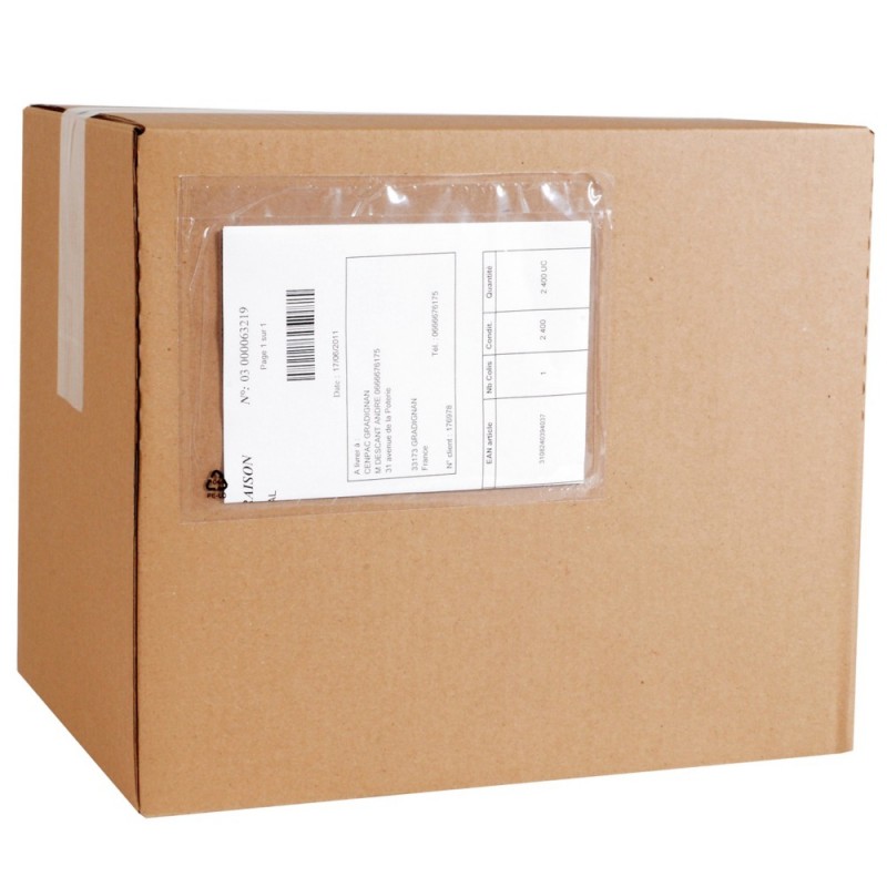 Pochette porte-documents renforcée transparente 165 x 115mm