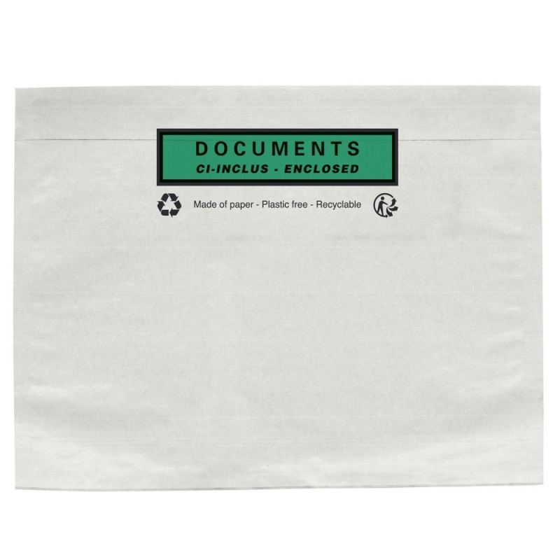 Pochette porte-documents en papier imprimée A6 format A4 PLIÉ EN 4