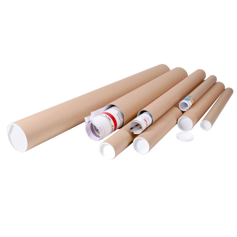 Tube carton rond longueur totale 410mm