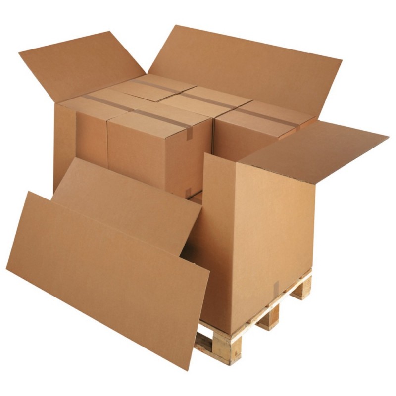 Caisse carton avec abattant - Qualité DD40 1180 x 780 x 1070mm