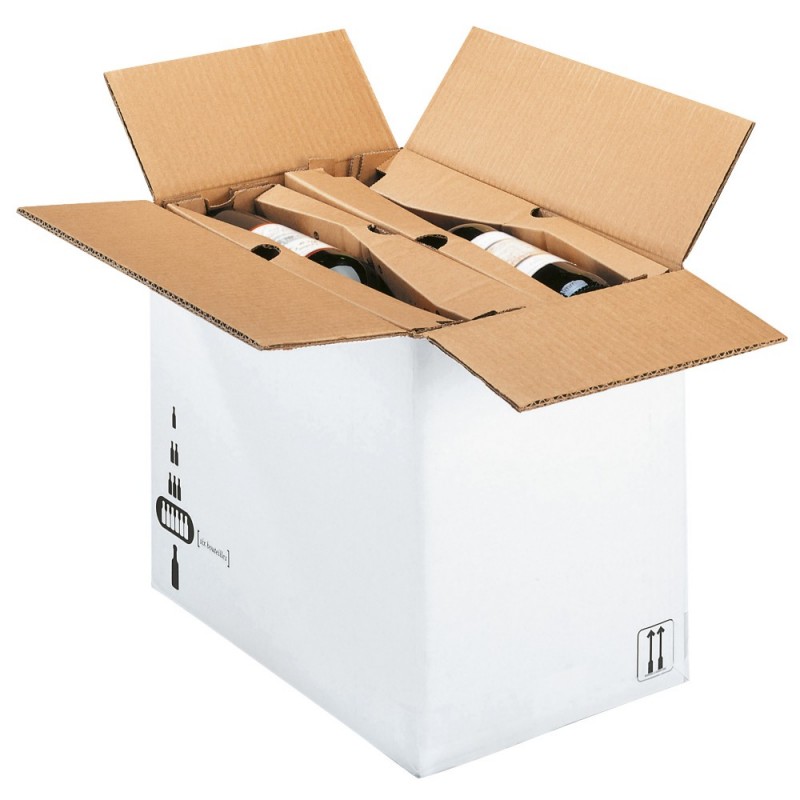 Caisse vin - 6 BOUTEILLES 400 x 260 x 330mm