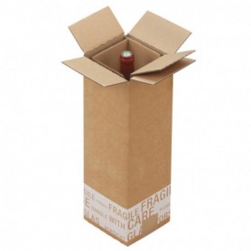 Caisse renforcée pour 1 BOUTEILLE DE VIN 120 x 120 x 385mm