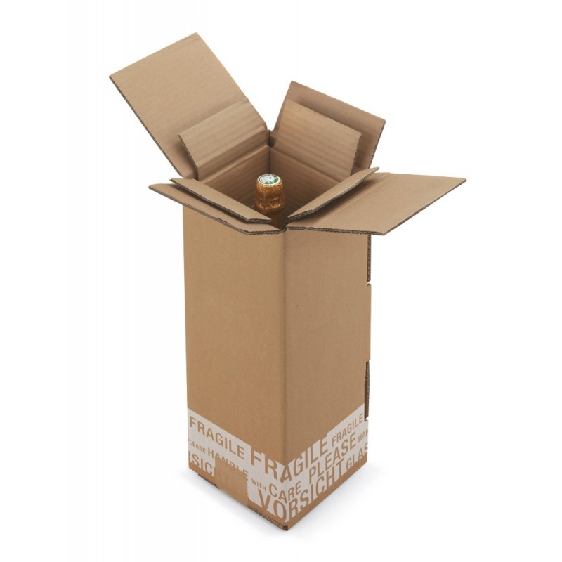 Caisse renforcée pour 1 MAGNUM DE CHAMPAGNE 160 x 160 x 430mm