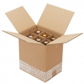 Caisse carton pour bouteilles de bière 275 x 207 x 335