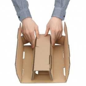 Croisillon carton pour caisse bouteilles de bière CALAGE 3 BOUTEILLES