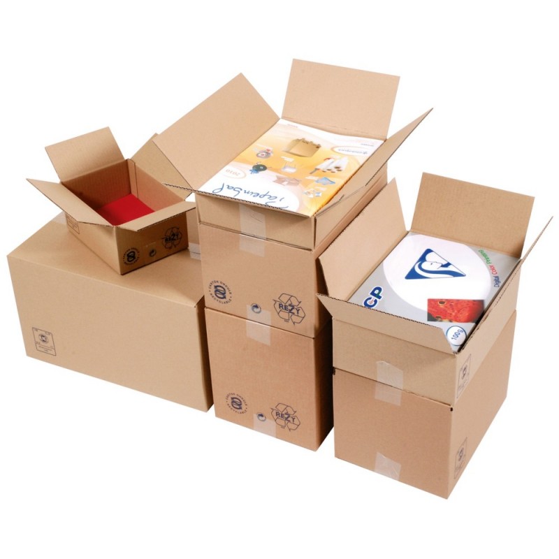 Caisse carton format imprimerie simple cannelure 430x310x250mm