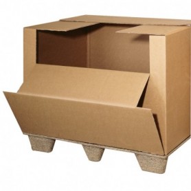 Caisse carton avec abattant...