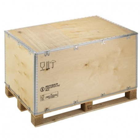 Caisse bois contreplaqué - FOND CLOUÉ SUR PALETTE 1180 x 780 x 585mm