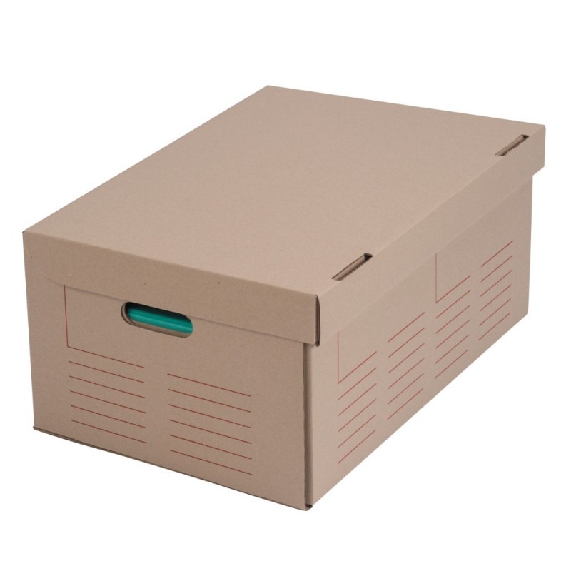 Caisse carton multi-usages imprimée à poignées 520 x 350 x 250mm