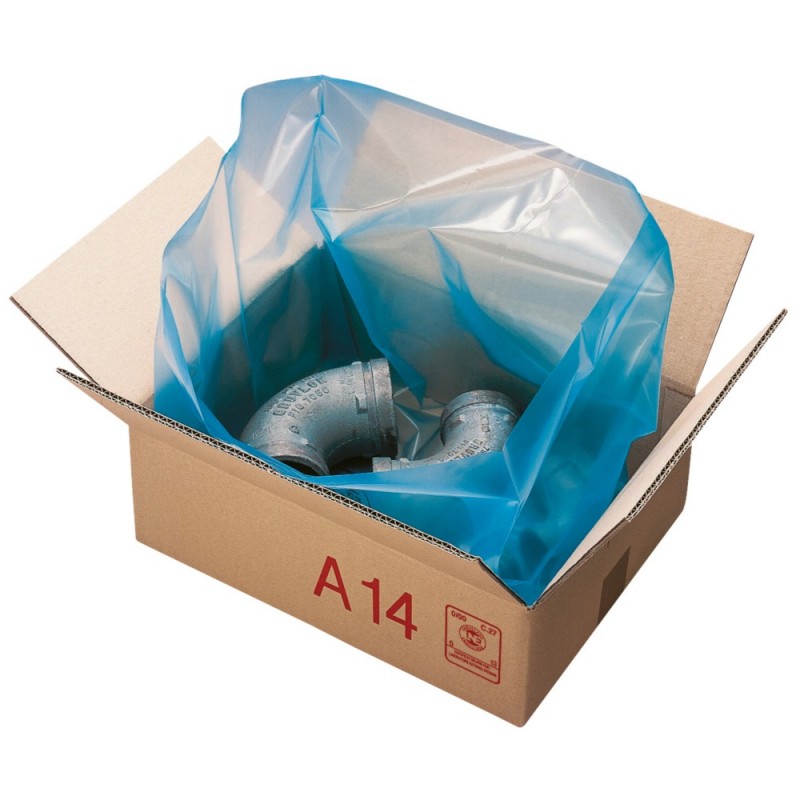 Sac à soufflet anticorrosion VCI pour caisse carton palettisable 650 + 200-200 x 650mm