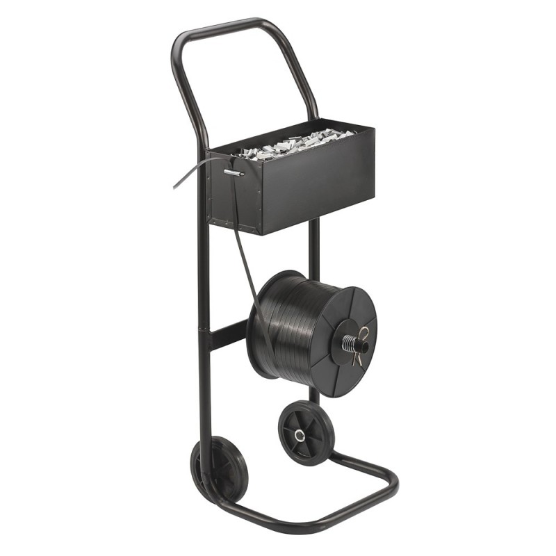 Chariot-dévidoir multi-usages pour feuillard PP JOUES PLASTIQUE-TEXTILE