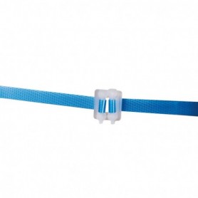 Boucle plastique autobloquante