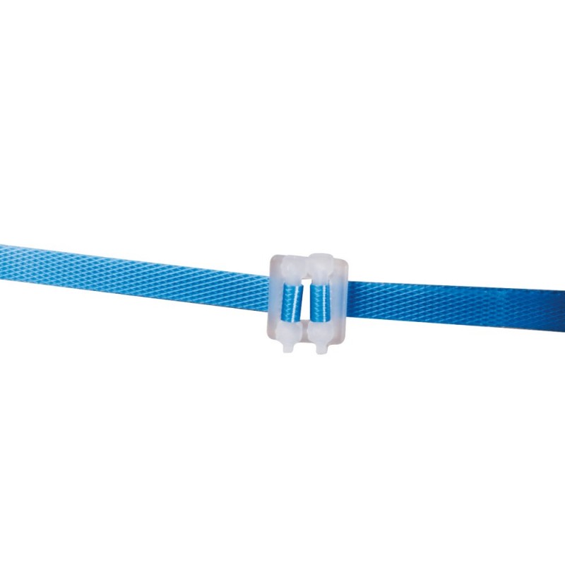 Boucle plastique autobloquante