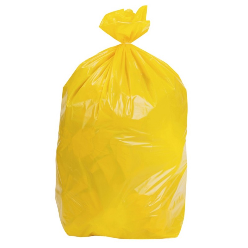 Sac poubelle couleur JAUNE 110 L