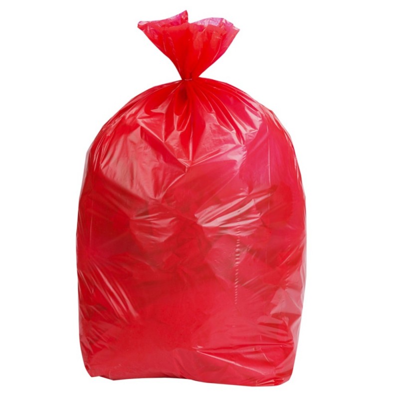Sac poubelle couleur ROUGE 110 L