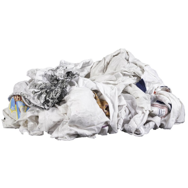 Chiffon blanc type TEE-SHIRT BLANC IMPRIMÉ